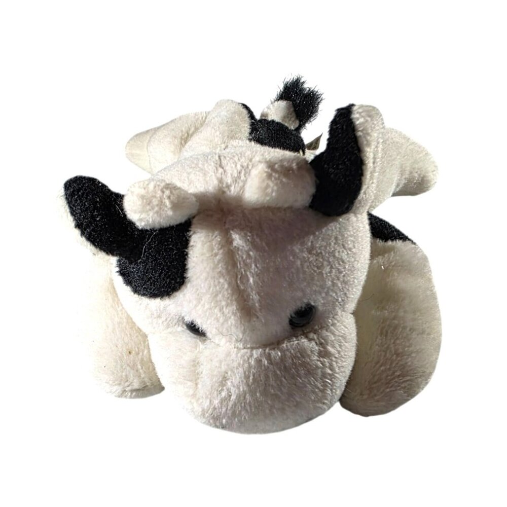 Cow Plush Stuffed Animal Vtg Great American Fun farm pellet filled toy